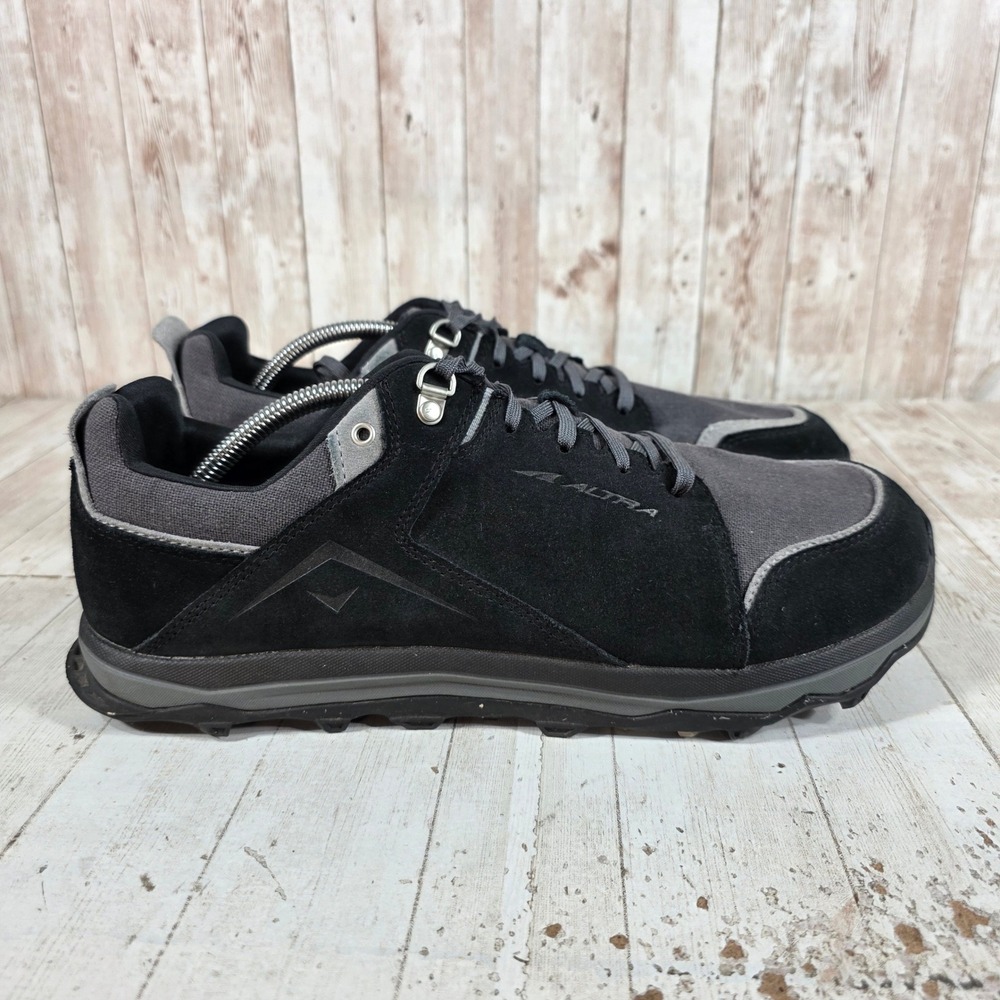 Altra Lone Peak Alpine Mens 12.5 Black Gray Trail Shoes AL0A546Y000